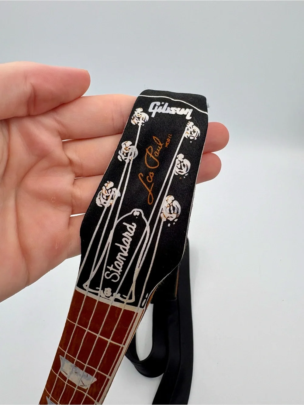 VINTAGE 1999 Guitar Shape Neck Tie Gibson Les Paul Guitar Why-Knot Novelty Music